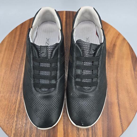 Kizik Atlanta Shoes Womens 8 Black Perforated Leather Hands Free Slip On Sneaker - Picture 5 of 8